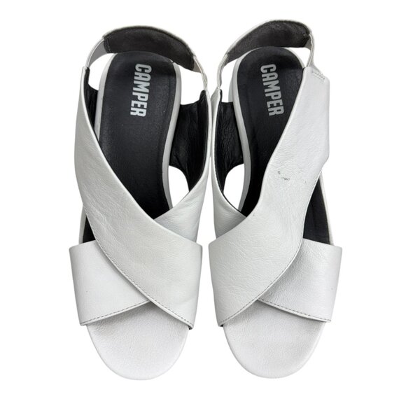 Camper Balloon Calf Leather Slip On Open Toe Wedge Sandals Women's size 39 / 9 - Picture 3 of 10